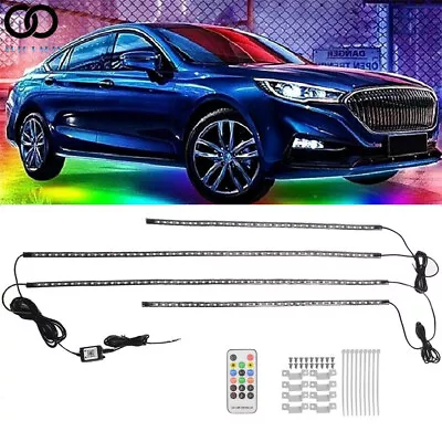 LED Car Underglow Lights Music Bluetooth App Remote Control Strip RGB Dreamcolo • $22.40