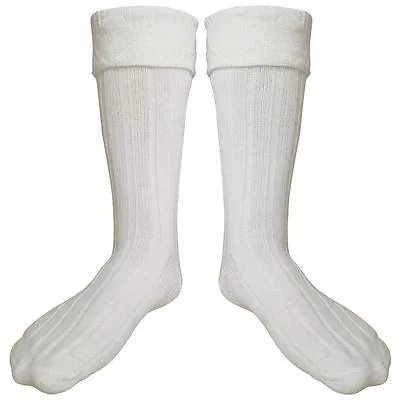 Scottish Off White Kilt Hose Socks For Men's  • $13.95