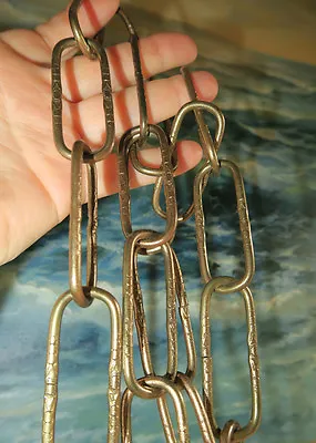 10 Links - 18  Brass Plt Ornate Chain For Vintage Hanging Lamp Chandelier Part • $9.39