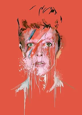 New David Bowie Ziggy Stardust Poster Print Canvas Vector Art Free Shipping • $18.16