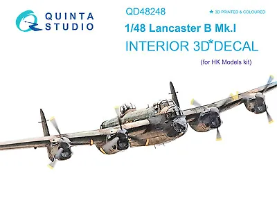 Quinta Studio QD48248 Lancaster B Mk.I 3D-Printed Interior Decal(HK Model 1:48 • £38.99