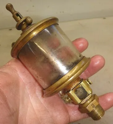 POWELL SIGNAL No. 3 FLAT GLASS BRASS OILER Old Gas Or Steam Engine Very Nice! • $274.95