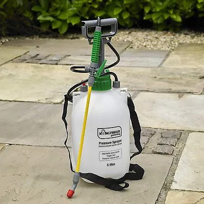 5L / 8L Garden Pressure Sprayer – Portable Hand Pump Chemical Weed Spray Bottle • £12.99