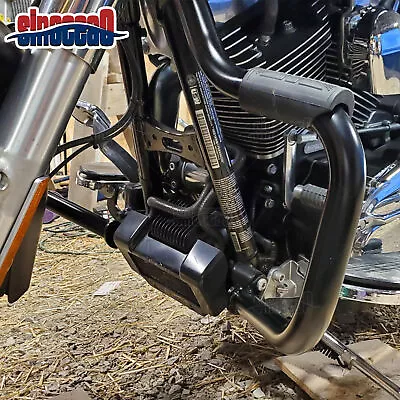 Black Mustache Engine Guard Crash Bars For Harley Road King Electra Glide FLHX • $84.99