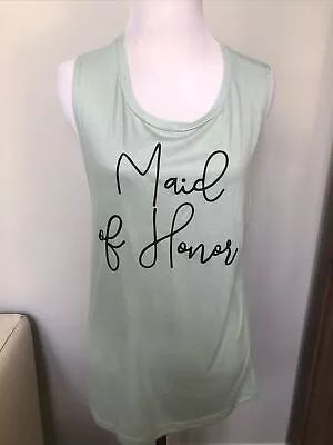MAID OF HONOR Light Mint Green Thin Tank Top Women Size M ..BY BELLA  • $19.99