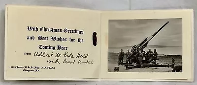 Anti-Aircraft Regiment Royal Artillery Christmas Greetings Card WW2 London • £25