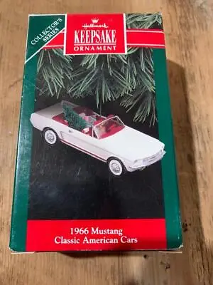 Hallmark Keepsake Ornament 1966 Mustang White Classic American Cars 1992 2nd #2 • $11.75