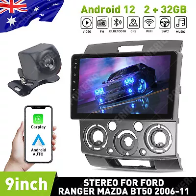 9 Android 12 For Ford Ranger Pj Pk Mazda Bt50 Car Stereo Apple Carplay Head Unit • $185