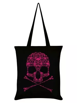 £8.50 • Buy PINK DRIP SKULL Black Tote Bag -punk Rock Goth Emo Alt Shopping Shopper Fun Gift