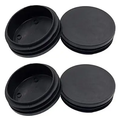 4PCS 76Mm (3 Inch) Round Plastic Plug Round Black Plastic End Cap Pipe Tubing • $9.22