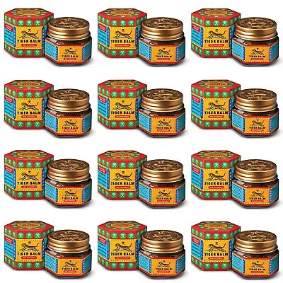 PACK OF 12 Tiger Balm (Red) Super Strength Pain Relief Ointment - 9 Ml • $27.26