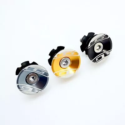 GT MTB Mountain Bicycle Headset Star Nut & Top Cap Set / 1-1/8   Black/Gold/Gray • $9.90