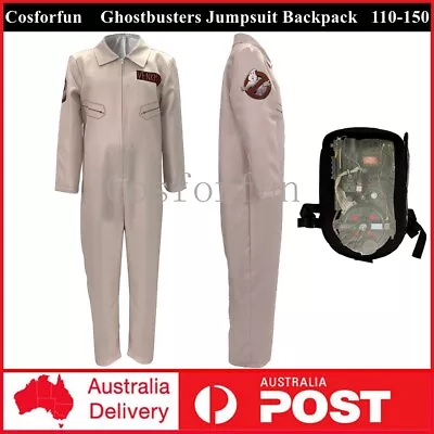 Boys Kids Ghostbusters Cosplay Costume Jumpsuit Backpack Outfits Dress Bag Gifts • $37.90