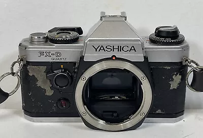 Yashica FX-D Quartz 35mm Film SLR Camera Body Only - Untested Spares Repair • £16.99