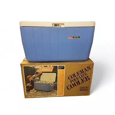 Vintage Coleman Cooler 5294 Poly-Lite Ice Chest 17 Gallon W/ Tray & Box 1970s • $72.50