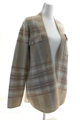 Adrienne Vittadini Womens Multi Sweaters Long Sleeve Lightweight Plaid Size S • $16.79