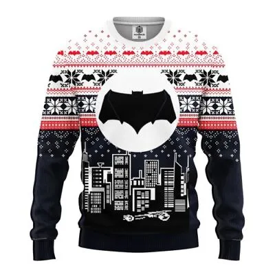 $35.14 • Buy Batman Superhero Movie Fan Ugly Christmas Premium 3D SWEATER Christmas Gift