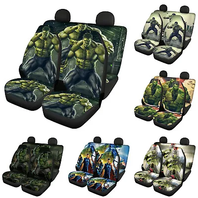 The Hulk Car Seat Cover Set Front Rear 5 Seats Universal Car Seat Protector • $63.64