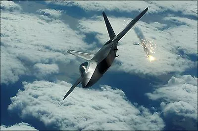 Poster Many Sizes; F-22 Raptor From Kadena Air Base In Japan Releases Flare • $24.03