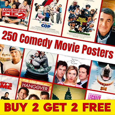 Classic Comedy Movie Posters A4 | Premium Print | Wall Art | HQ Cinema Poster • £6.97