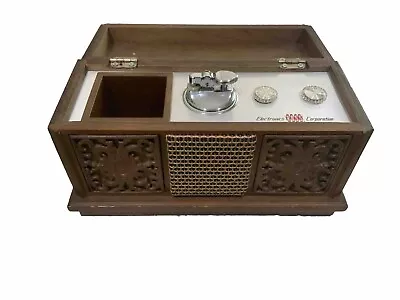 Vintage Ross Corporation Table Top AM Radio/ Lighter/ Storage- Tested: Works • $45