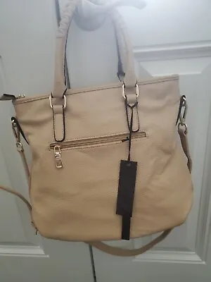 La Terre Women's Handbag Purse Faux Leather Satchel Taupe Tan • $18.99