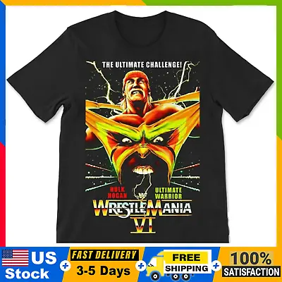 Vintage Wrestling Hulk Hogan Vs. Ultimate Warrior Cotton Men S-5XL Shirt • $17.99
