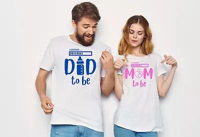 Dad & Mum To Be Novelty Baby Shower Gift T Shirt New Born Dad Mum  Tee Top • £9.96