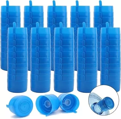 100 Pack Water Bottle Caps 55Mm 3&5 Gallon Non Spill Water Jug Caps Replace • $28.99