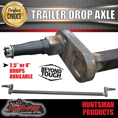 $415 • Buy Trailer Drop Axle 45mm Square Solid.  2.5  Or 4  Drop Available. 1400Kg Rated