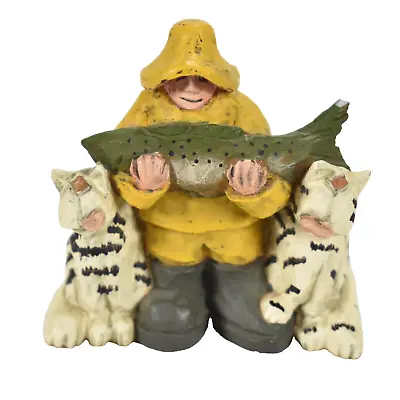 Coynes & Company 1999 Williraye Studio Playtime Pals Fisherman With Cats WW2744 • $24.99