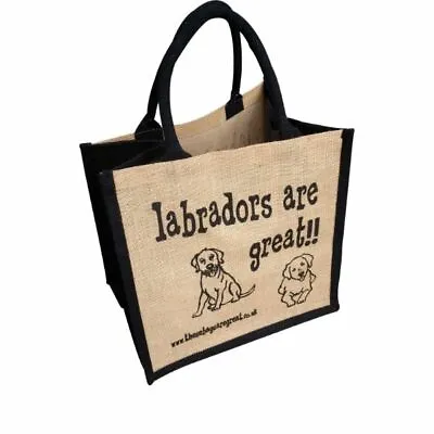 Jute Shopping Bags - DOG BREEDS From These Bags Are Great - Good Size Bag Gift • £9.99