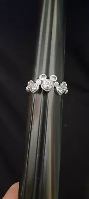 Disney Silver .925 5-Faced Mickey Mouse Ring/Band - Sz 8.5 • $24.99