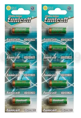 10 X Eunicell 23A A23 L1028 MN21 LRV08 E23A 12V Alkaline Battery • £4.75