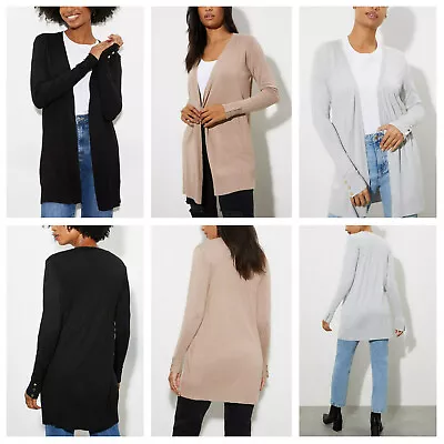 £14.95 • Buy Ex Dorothy Perkins Midi Knitted Button Cuff Cardigan RRP £30.00