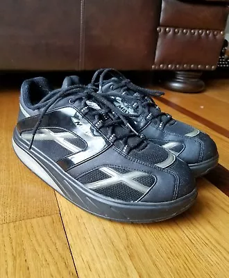 MBT Women's Black Striped Rocker Sneaker Athletic Shoe  #400108-46 Size 9.5 • $49.99