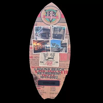 Mini Surfboard- BJ'S RESTAURANT LAGUNA BEACH LOCATION EMPLOYEE RETIREMENT GIFT • $9