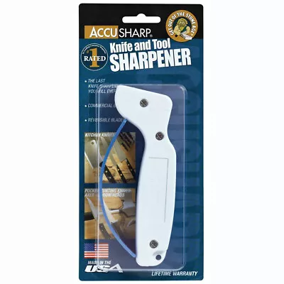 AccuSharp Original Knife Sharpener Tungsten Carbide Blades 001C - White • $26.49