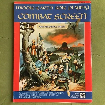 Combat Screen & Reference Sheets Middle Earth Role Playing MERP RPG ICE RP8001 • £40