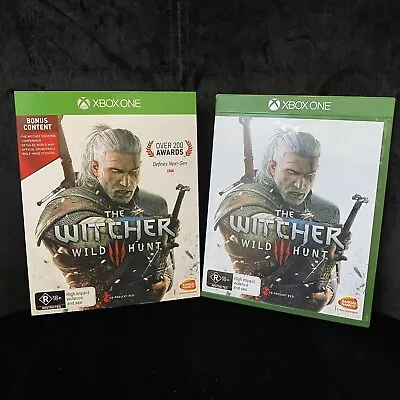 The Witcher 3 Wild Hunt Microsoft XBox One (w/ Slipcover Map Stickers) RPG • $19.49