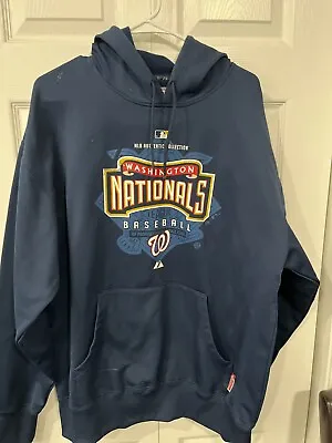 Majestic Washington Nationals Therma Base Hoodie L- Gently Used • $15.29