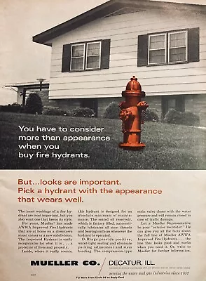 1969 Ad.(n7)~mueller Co. Decatur Ill. Awwa Improved Fire Hydrants • $7.99