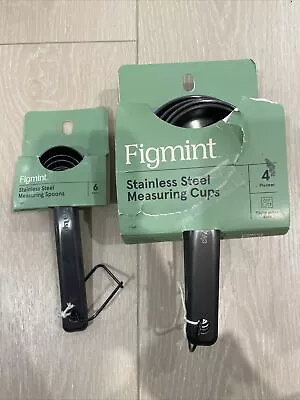 Figment Stainless Steel 4 Measuring Cups And 6 Measuring Spoons • $12.99