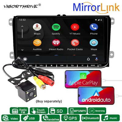 9  2 Din TFT Screen Car Stereo Carplay/Android Auto MP5 For Bora Golf VW Polo • $101.99