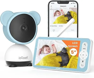 IeGeek 5  Video Baby Monitor With 360 CameraMotion&Cry Detection2-Way Audio • $139.99