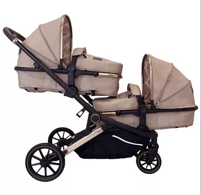 My Babiie Tandem Double Pushchair Twin Dani Dyer Giraffe Twin Pram  😍 Brand New • £449.95