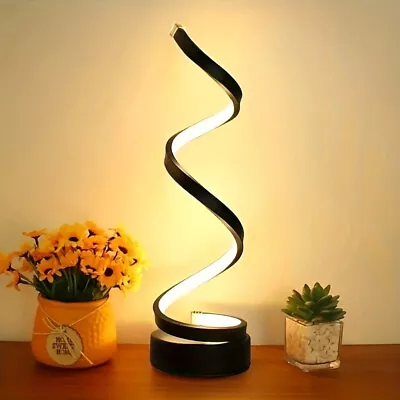 1pc Spiral Table Lamp For Bedroom Office Nightstand Bookshelf  • $11.98