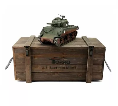 1/16 Torro Sherman M4A3 75mm RC Tank Infrared Metal Edition PRO Smoke Barrel • $857.80