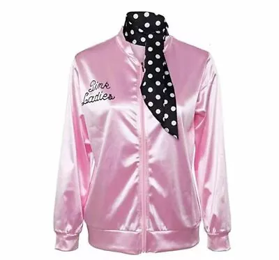 $28.50 • Buy 50s Grease Pink Lady Ladies Satin Jacket Fancy Dress Up Costume Cruise AU 20