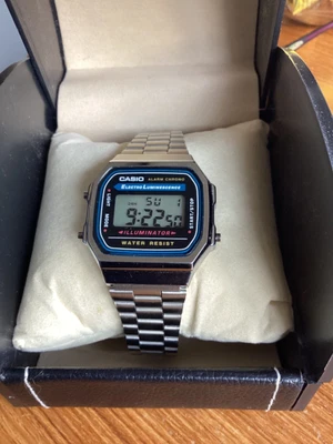 £35 • Buy Casio Alarm Chrono Electro Luminescence 1572 - A168 Water Resistant VGC 